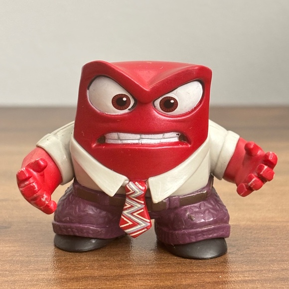 Disney Pixar Inside Out 2 ANGER Emotion Toy Figure PVC Cake Topper 2" - Picture 1 of 7